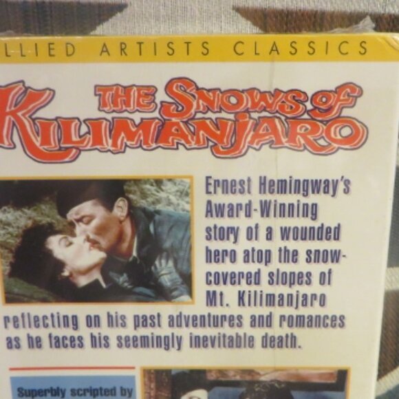 THE SNOWS OF KILIMANJARO - 1952 - VHS (1994 Release) NEW - Picture 3 of 9